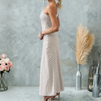 Zavira Striped One-Shoulder Dress