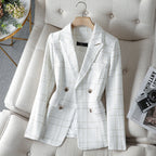 Amira Textured Plaid Blazer