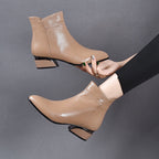 Avelin Leather Ankle Boots