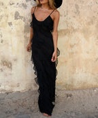 Scarlet Wave Maxi Dress